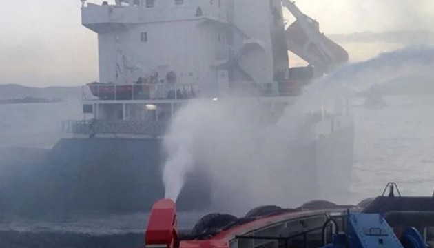 Çanakkale Boğazı'nda gemi yangını