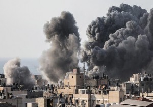 Gazze füzelerin hedefi oldu