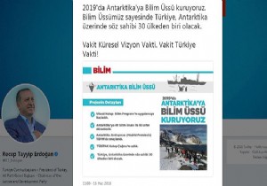 Erdoğan'dan Antarktika'da bilim üssü paylaşımı