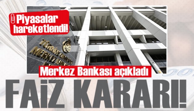 Son dakika/ Merkez Bankası kararı açıkladı: Politika faizi yüzde 42,5'e düştü