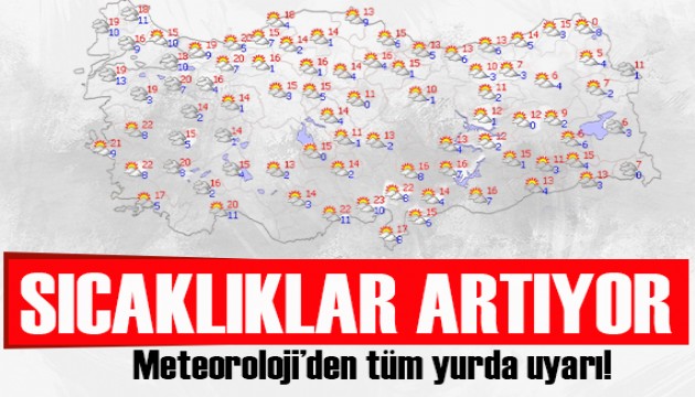 Meteoroloji'den kritik uyarı: Sıcaklık bugün fırlayacak