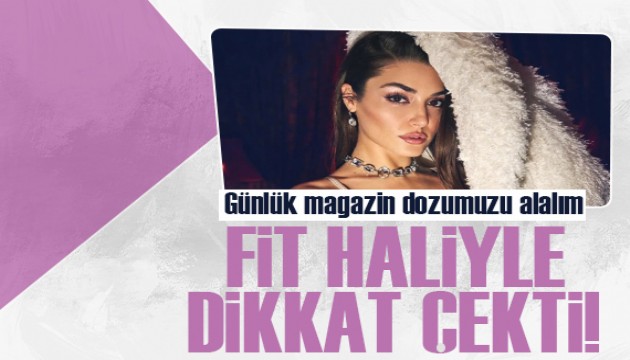 Hande Erçel spor salonunda beyaz eteği ile poz verdi!