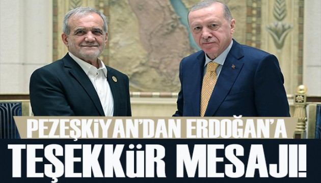 Pezeşkiyan'dan Erdoğan'a Türkçe teşekkür