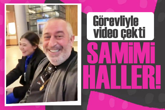 Cem Yılmaz, havalimanındaki görevliyle video çekti