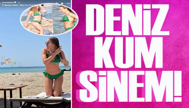 Sinem Kobal kızgın kumlarda güneşin tadını çıkardı!