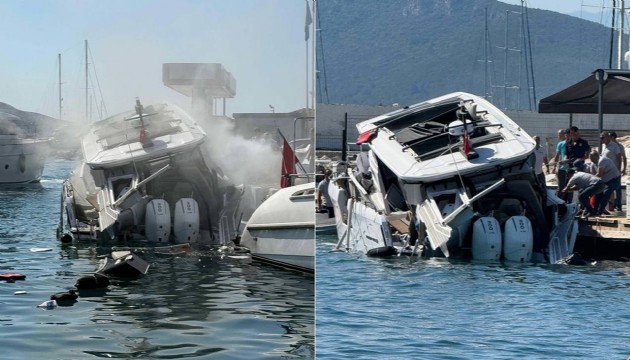Bodrum'da teknede patlama: Yaralılar var!