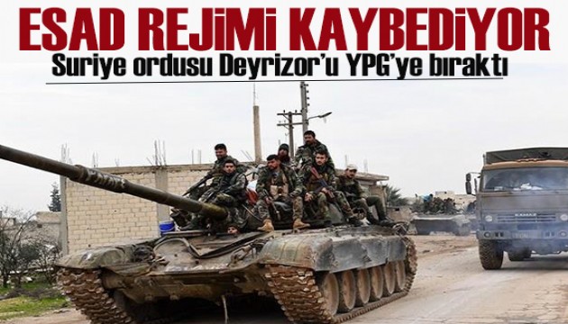 SON DAKİKA / Esad rejimi kaybediyor! Suriye ordusu Deyrizor'u YPG'ye bıraktı