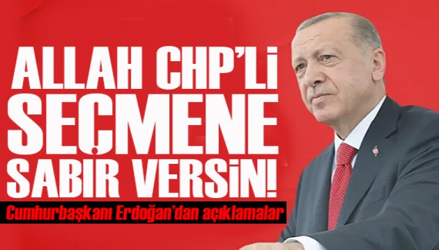 Cumhurbaşkanı Erdoğan Afyonkarahisar mitingde:  Allah CHP'li seçmene sabır versin!