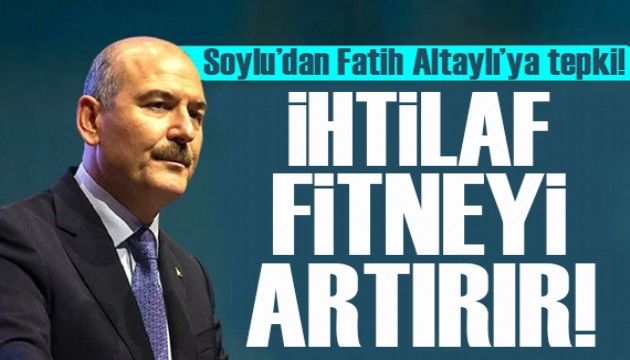 AK Partili Soylu'dan Fatih Altaylı'ya tepki: Siyasette bu tip dönemlerde ihtilaf fitneyi artırır...