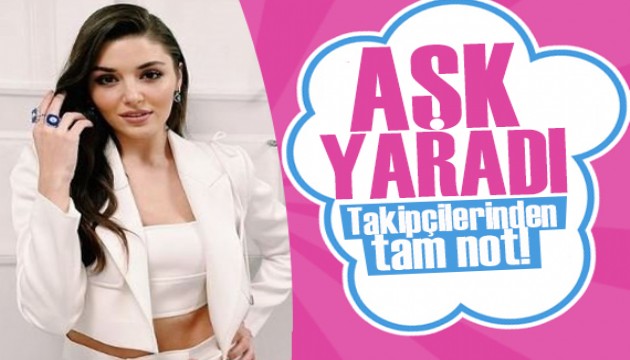 Hande Erçel'e aşk yaradı! Takipçilerinden tam not aldı