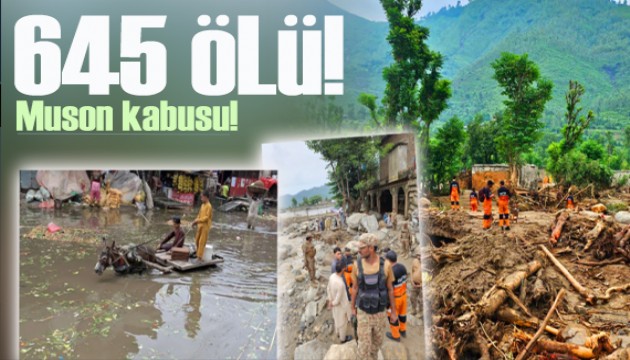 Pakistan’da Muson kabusu: 645 kişi hayatını kaybetti