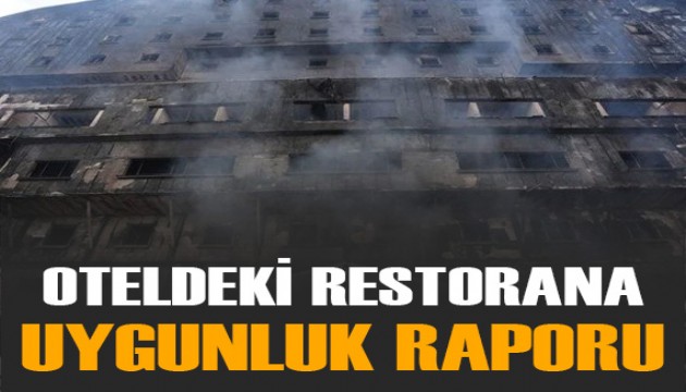 Oteldeki restorana 'uygunluk' raporu