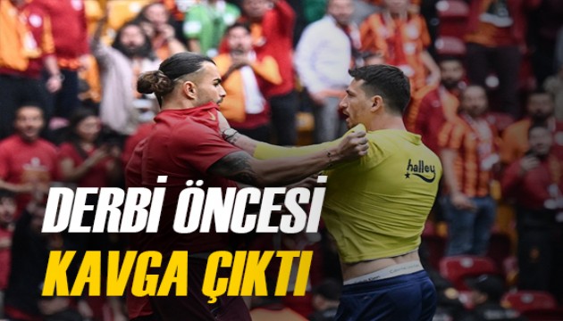 Galatasaray-Fenerbahçe derbisi öncesi futbolcular arasında kavga