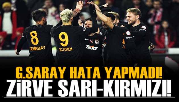 Galatasaray hata yapmadı! Zirve sarı-kırmızı!