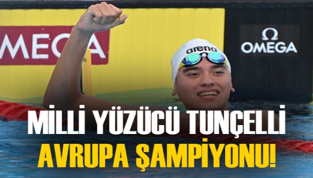 Milli yüzücü Kuzey Tunçelli, Avrupa şampiyonu oldu