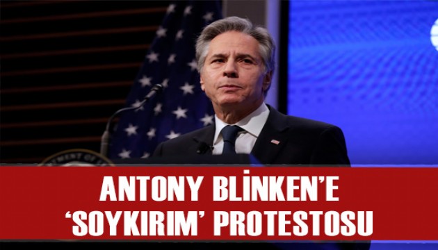 Blinken, son konuşmasında gazeteciler tarafından 'soykırımcı' denilerek protesto edildi