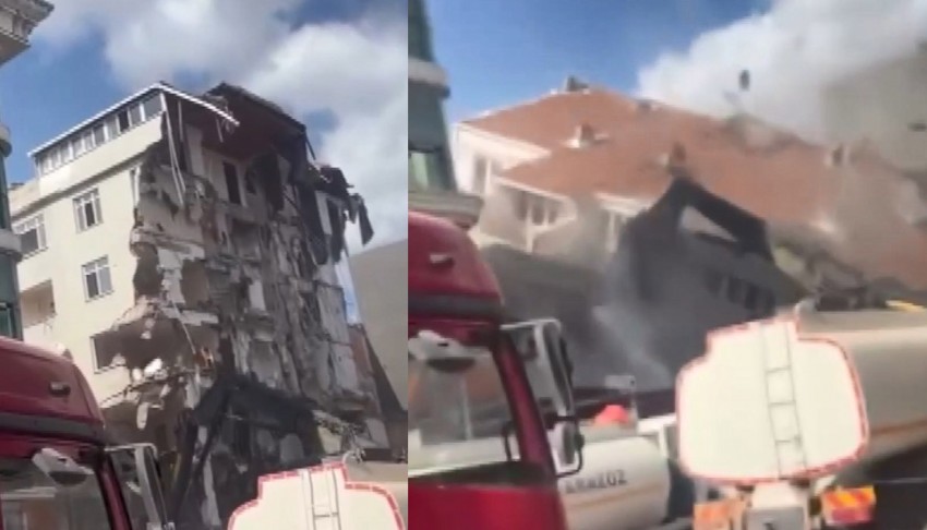 Zeytinburnu’nda yıkım sırasında bina çöktü