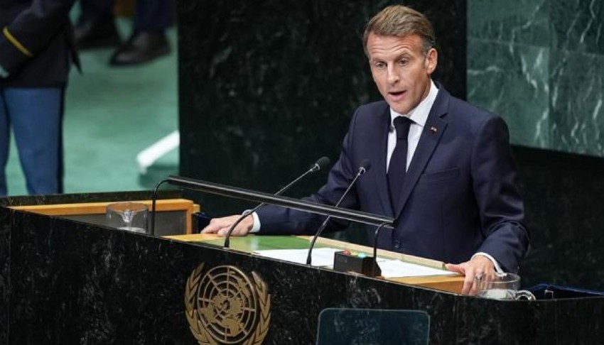 Macron'dan BM kürsüsünde Gazze çağrısı