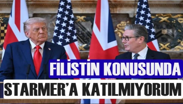 Donald Trump: Filistin'i tanıma konusunda Starmer'a katılmıyorum