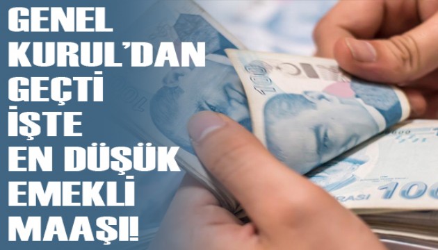 En düşük emekli aylığı teklifi Genel Kurul'dan geçti