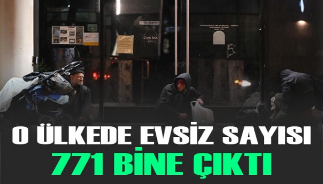 O ülkede evsizlerin oranı 2024'te yüzde 18 arttı