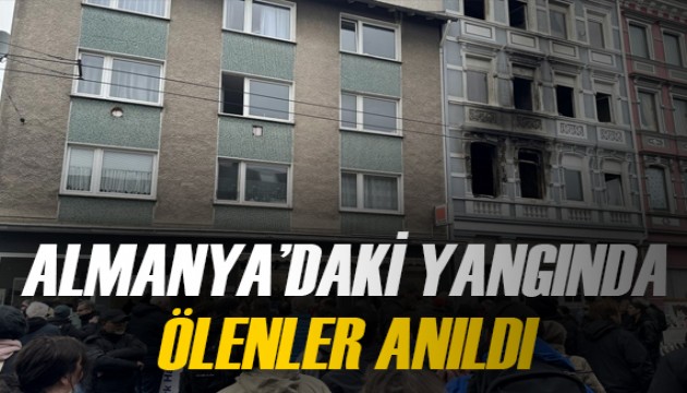 Almanya'da kundaklama sonucu çıkan yangında ölenler anıldı