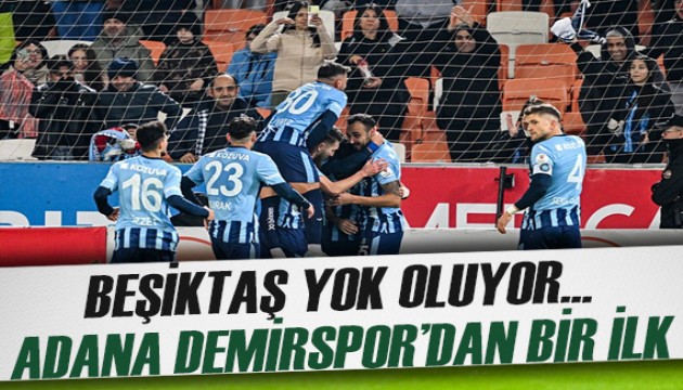 Beşiktaş, Süper Lig'de galibiyeti olmayan Adana Demirspor'a yenildi