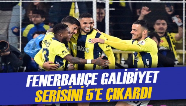 Fenerbahçe'nin galibiyet serisi sürüyor