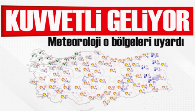 Meteoroloji'den kuvvetli sağanak ve kar yağışı uyarısı