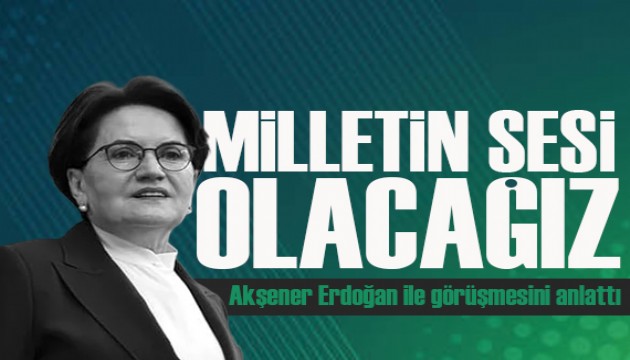 Akşener Erdoğan ile görüşmesini anlattı! O PKK’lı şerefsizlere karşı...