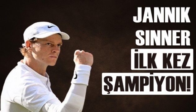Wimbledon tek erkeklerde şampiyon Jannik Sinner
