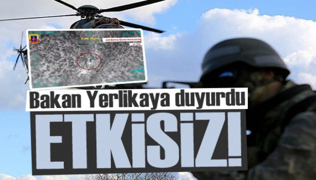 Ali Yerlikaya duyurdu: Turuncu kategorideki 2 terörist etkisiz