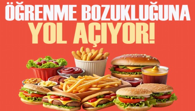 Fazla 'fast food' tüketmek öğrenme bozukluğuna yol açıyor