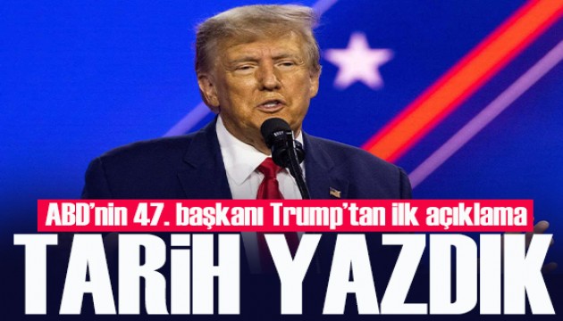 ABD'nin 47. Başkanı Trump'tan ilk açıklama: Muhteşem bir zafer elde ettik