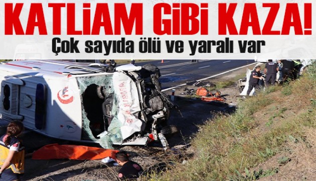 Ambulansla ticari araç kafa kafaya çarpıştı! Çok sayıda ölü ve yaralı var