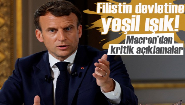 Macron: Filistin devletinin tanınması bizim için bir tabu değil