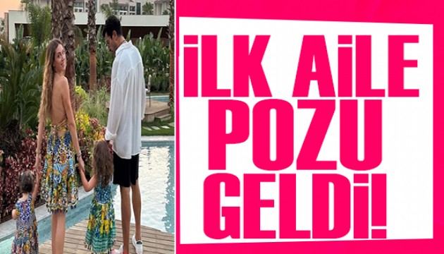 Kenan İmirzalıoğlu ve Sinem Kobal çiftinden kızlarıyla ilk aile pozu geldi