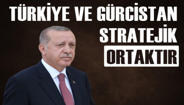 Erdoğan: Gürcistan ve Türkiye stratejik ortaktır
