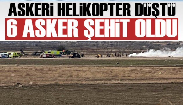 Isparta'da askeri helikopter düştü: 6 asker şehit oldu