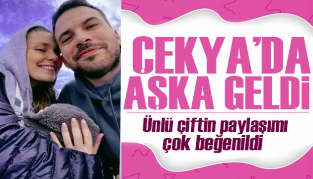 Aslı Enver Çekya'da aşka geldi! Romantik paylaşımı çok beğenildi