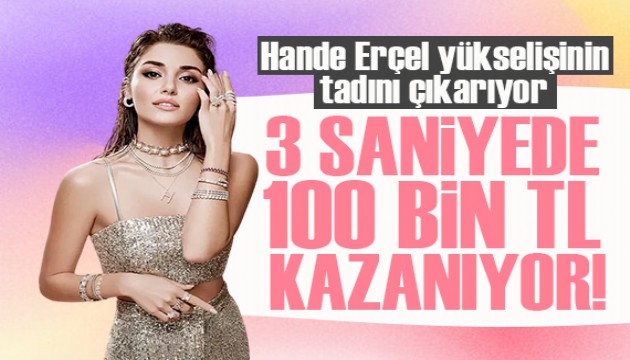 Ünlü oyuncu Hande Erçel, 100 bin TL'yi 3 saniyede kazanıyor