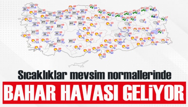 Türkiye'de bu hafta sıcaklıklar mevsim normallerinde seyredecek