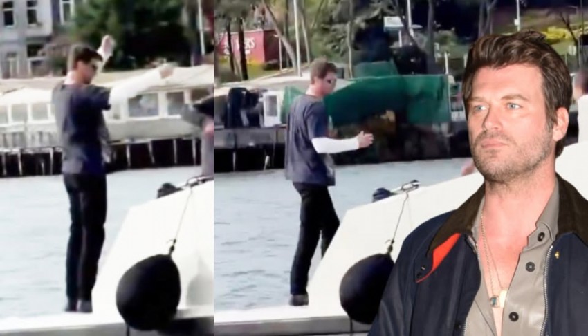 Ünlü oyuncu Kıvanç Tatlıtuğ, Boğaz'da balık tuttu