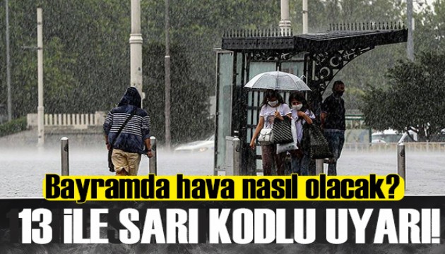 Meteorolojiden o illere sarı kodlu uyarı: Bayramda hava nasıl olacak?