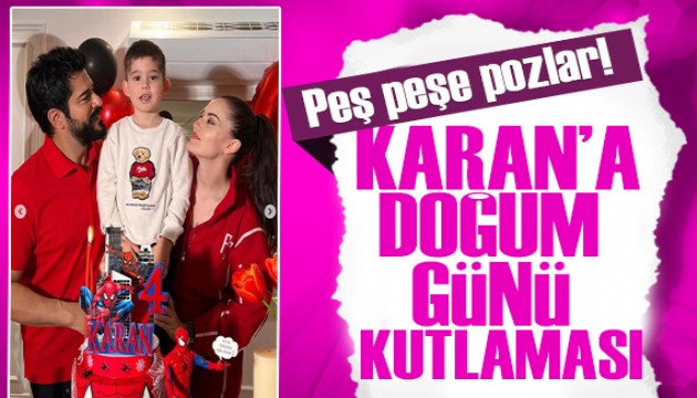 Fahriye Evcen-Burak Özçivit'ten Karan'a doğum günü kutlaması!