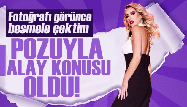 Hadise'nin çömelerek verdiği poz dalga konusu oldu!