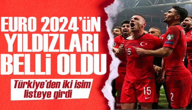 EURO 2024'ün yıldızları belli oldu: Türkiye'den iki isim listede