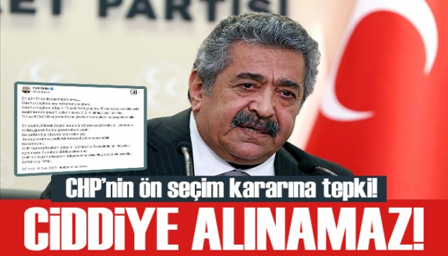 MHP'den CHP'nin ön seçim kararına tepki: 'Hukuken ciddiye alınamaz'