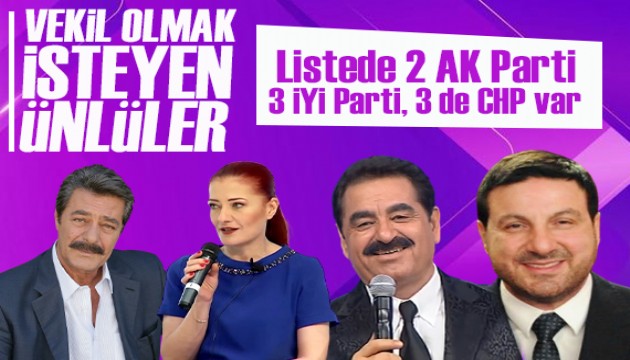 Siyasete atılıyorlar! Türkiye'nin ünlü milletvekili adayları