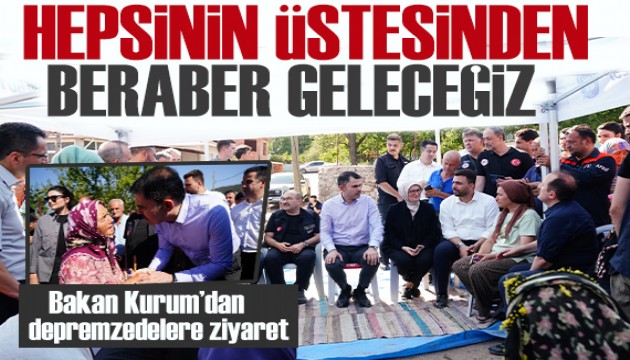 Bakan Kurum Sındırgı’da depremden etkilenen köyleri ziyaret etti